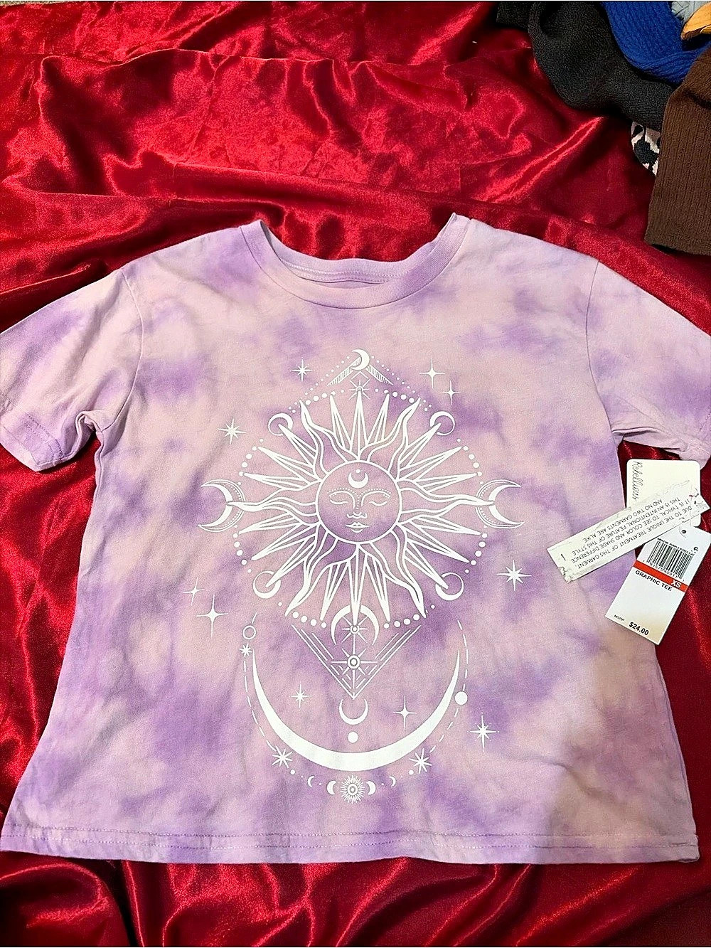Rebellious One Graphic Tee Tie-Dye Size XS NWT